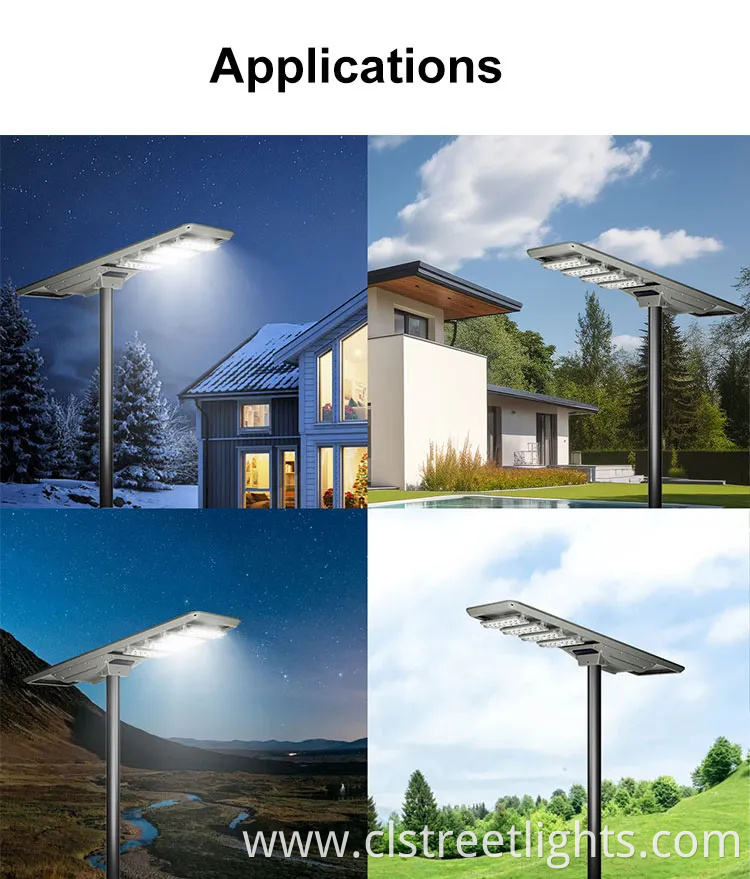 All in One Outdoor Products Road Flood Lighting Energy Saving Lamp Panel Rechargeable Battery Garden Wall Waterproof IP65 LED Solar Street Light